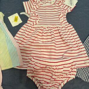 NWT 2 PIECE LITTLE GIRLS OUTFIT, BRAND IS STARTING OUT, SIZE 18 MONTHS